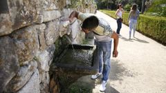 Una fuente de los jardines del pazo de Castrelos