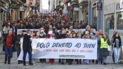 Manifestaci�n por el ferrocarril, celebrada a finales de noviembre en Ferrol