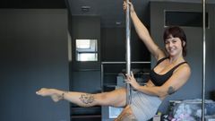 Paloma S�nchez, en una de las barras de Moura Estudio