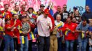 Maduro, bailando en el escenario durante un acto en Caracas
