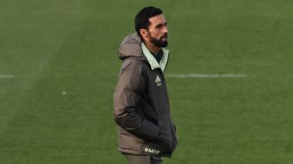 �lvaro Arbeloa, durante su primera sesi�n al frente del Real Madrid.