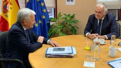 El comisario europeo de Justicia, Didier Reynders, reunido hoy con Esteban Gonz�lez Pons.
