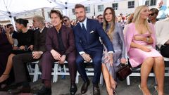 David Beckham, con Victoria, Tom Cruise y sus hijos en la inauguraci�n de su estrella en el Paseo de la Fama de Hollywood