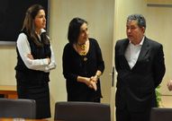 En el acto de la DGT, Fernández Lores departió con María Seguí (en el centro) y con la alcaldesa de Ciudad Real, Rosa Romero (PP). 