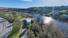 Zona de la Fábrica da Luz y pasarela al lado del río Miño, a su paso por la ciudad de Lugo
