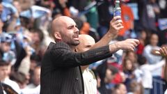 El entrenador del Celta, Claudio Gir�ldez, durante el partido frente al Elche.
