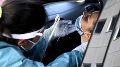 Prueba del covid-19 en el hospital Meixoeiro