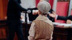 La acusada, Ana C. V., durante el juicio en la Audiencia Provincial de Ourense