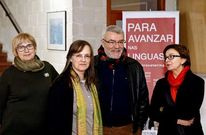 Asunci�n Acosta, Margarita Viz, el director Juan Hombre, y Montserrat Fern�ndez.