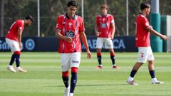 El jugador del Celta Jones El-Abdellaoui, durante el partido ante el Acad�mico de Viseu.