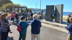Imaxe de arquivo da ofrenda floral ao monumento de Johan Carballeira