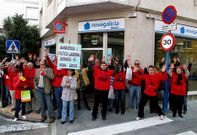 La protesta se concentr� en la oficina de Concepci�n Arenal.