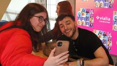 Lucas, finalista de OT2023, en la firma de discos celebrada en Vigo el sbado 9 de marzo