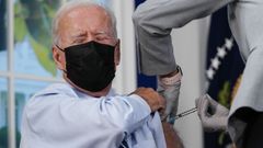 Joe Biden se pone la tercera dosis de la vacuna