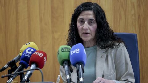 Imagen de archivo de Mara Pan, exalcaldesa de Cambre, en una rueda de prensa.