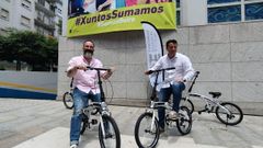 Daniel Garc�a, presidente de la ABE, y el alcalde Jos� Ram�n Romero presentaron la campa�a de Quincenas Fant�sticas de este a�o.