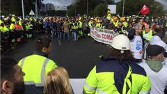 Movilizaci�n del naval de Ferrol en demanda de carga de trabajo