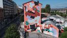 Uno de los murales del festival Parees de Oviedo