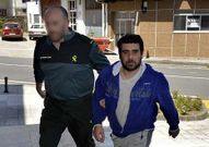 Lorenzo L�pez, ayer en el cuartel de Corcubi�n.