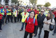 �ngela Lemi�a, el s�bado en A Ferrer�a, minutos antes de iniciar la Pontevedrada 2016. 