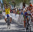 Aitor Gonz�lez celebra el triunfo en la general final. 