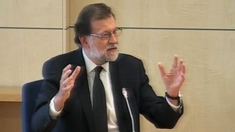 Rajoy declarando como testigo en la Audiencia Nacional por la Grtel.