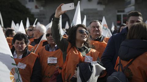 La manifestacin de agricultores y ganaderos fue convocada por el sindicato Unins Agrarias.