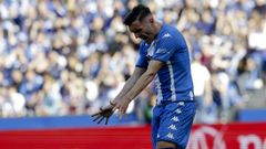 Lucas se lamenta en el partido del pasado s�bado contra el Alcorc�n