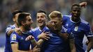 Gol Mossa Real Oviedo Almeria Carlos Tartiere Johannesson Tejera Ibra Javi Munoz.Celebracin del gol de Mossa frente al Almera