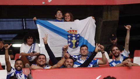 Seguidores deportivistas en la visita del D�por al Sporting de Gij�n