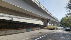 Cayeron remates del acceso a la glorieta y se acordon� el aparcamiento del Paseo do Mi�o