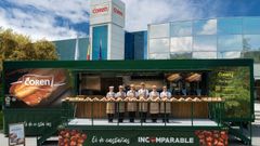 La food truck de Coren para festivales ocupa una superficie de 50 metros cuadrados