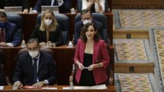 Isabel D�az Ayuso en el pleno de la Asamblea de Madrid este jueves