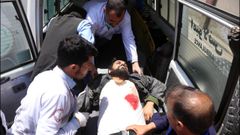 Una de las v�ctimas de la explosi�n registrada en Kabul  (Afganist�n), este lunes