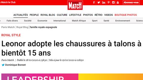 Leonor adopta zapatos de tac�n que pronto cumplir� 15 a�os