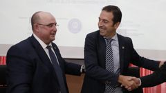 Domingo Rey, con el conselleiro Villares