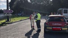 Control de la Guardia Civil en el Rali de A Corua