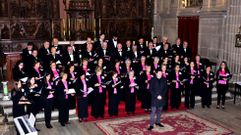 La coral polif�nica, en un concierto en la iglesia de Nuestra Se�ora la Antigua