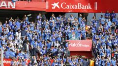 Sporting Real Oviedo Molinon derbi.La afici�n oviedista, en el derbi en El Molinon