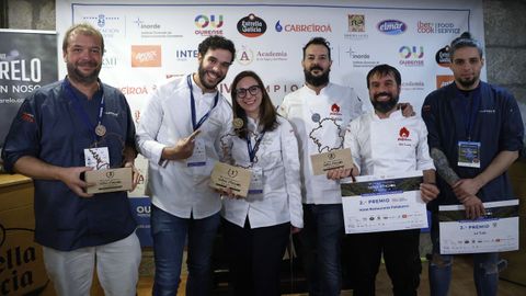 Los tres restaurantes ganadores de la cuarta edición del Campeonato de Tapas y Pinchos de Galicia.