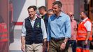 El presidente de la Junta de Andaluc�a, Juanma Moreno, y el presidente del Gobierno, Pedro S�nchez, en Turre (Almer�a), en el puesto de mando avanzado por el incendio forestal de Los Gallardos.
