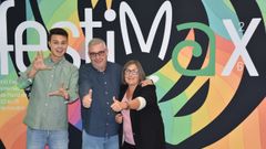 Dani Polo, Blas Garc�a e Mar�a V�zquez, na presentaci�n do festival