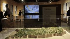 Una maqueta del centro de la miner�a romana de Ribas de Sil.