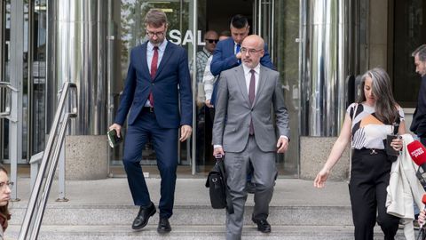 El delegado del Gobierno en Madrid, Francisco Martn, a su salida de los Juzgados de Plaza Castilla.