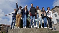 Jorge Pintos, Mario Blanco, Sara Varela, Paula Dom�nguez, Sara Fern�ndez, Celtia Castelo y Brais Rodr�guez, los mejores de la ABAU de los institutos de Pontevedra 