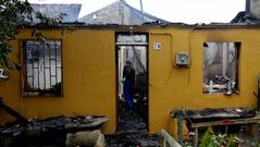 Estado en el que qued� la vivienda tras el fuego