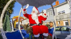 Pap� Noel, durante uno de sus recorridos por Camari�as 