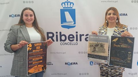 Carmen Pego, de Alfaia, y Ana Barreiro, concejala de Cultura