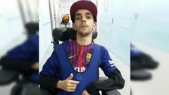 Germ�n Fern�ndez, en la cl�nica barcelonesa donde recibe tratamiento 