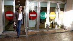 Mar�a Pardo, saliendo de los juzgados